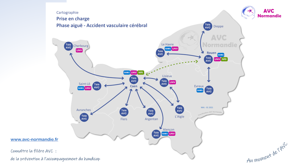 Cartographie prise en charge accident vasculaire cérébral